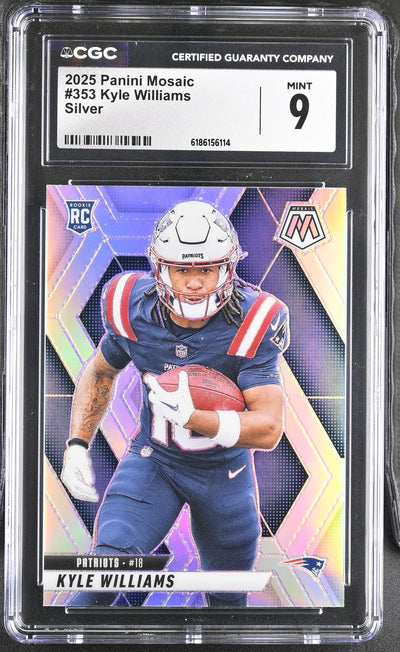 2025 Panini Mosaic Kyle Williams #353 Rookie Silver CGC 9
