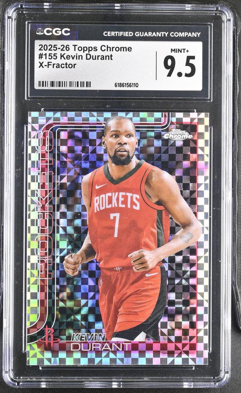2025-26 Topps Chrome Kevin Durant X-Fractor #155 CGC 9.5