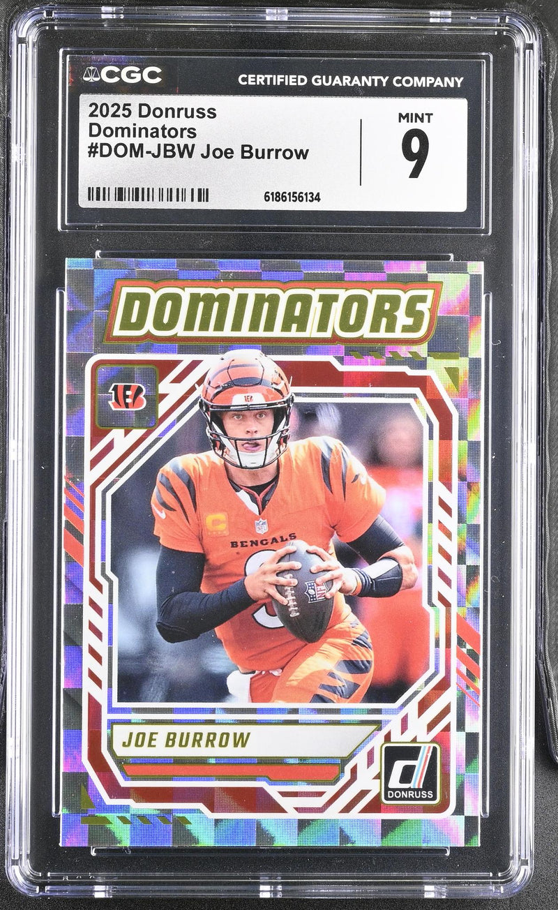 2025 Panini Donruss Dominators Joe Burrow #DOM-JBW CGC 9