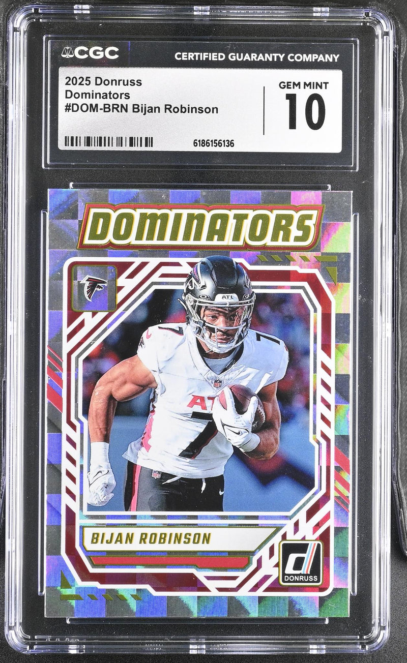 2025 Donruss Dominators Bijan Robinson #DOM-BRN CGC 10