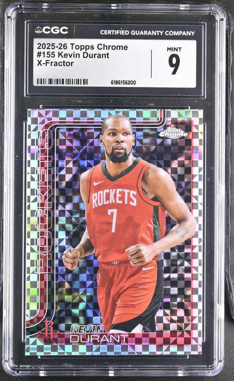 2025-26 Topps Chrome Kevin Durant #155 X-Fractor CGC 9