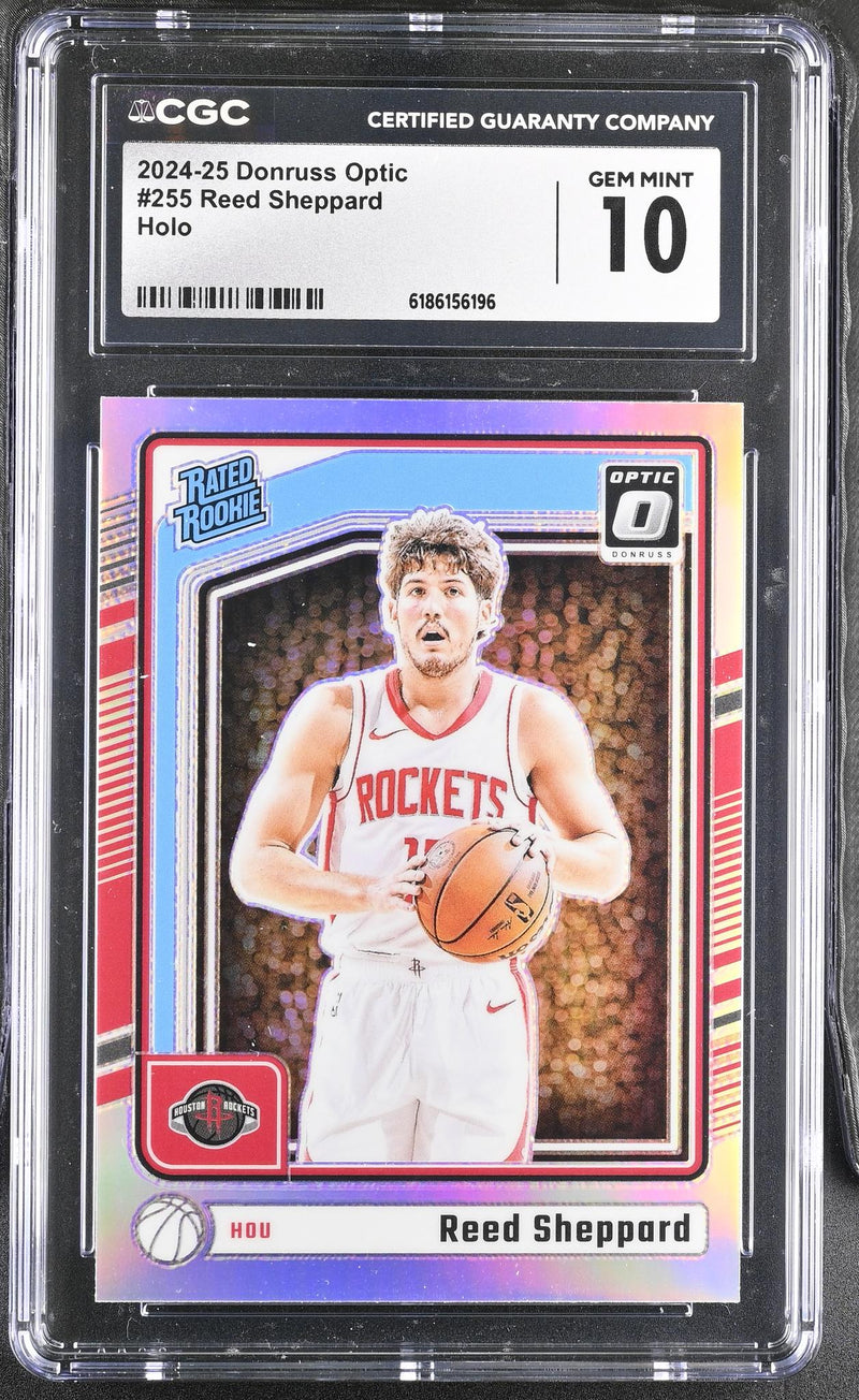 2024-25 Panini Donruss Optic Reed Sheppard #255 Holo Rated Rookie CGC 10