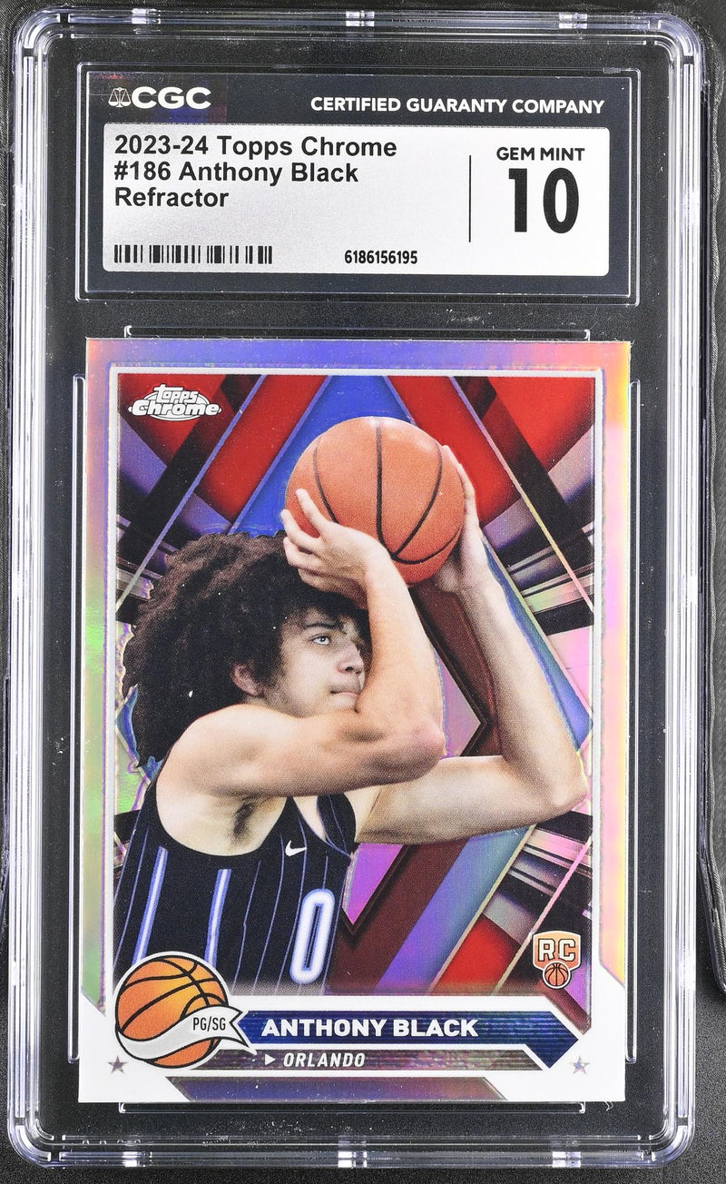 2023-24 Topps Chrome Anthony Black #186 Rookie Refractor CGC 10