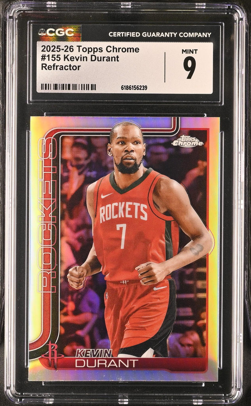 2025-26 Topps Chrome Kevin Durant #155 Refractor CGC 9