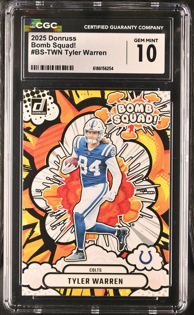 2025 Donruss Bomb Squad! Tyler Warren #BS-TWN CGC 10