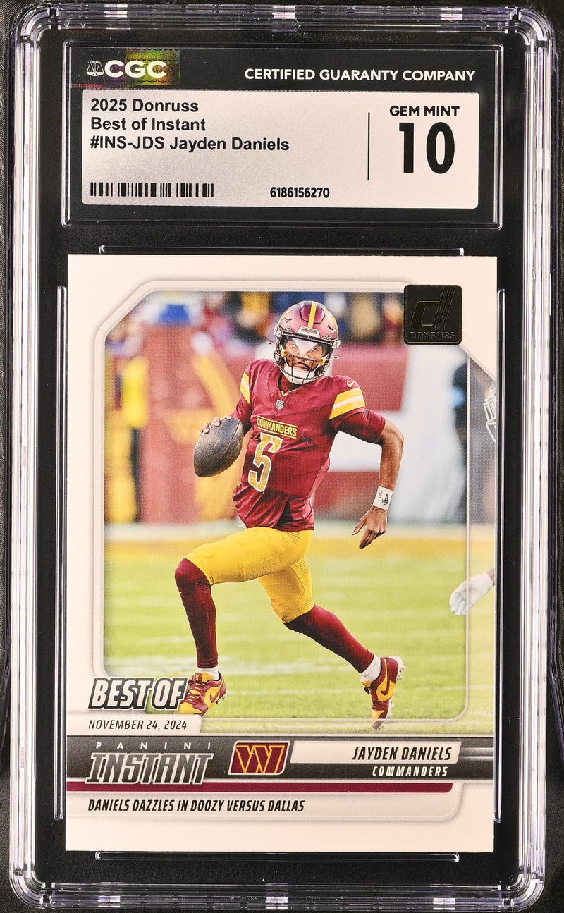 2025 Donruss Best of Instant Jayden Daniels #INS-JDS Rookie CGC 10