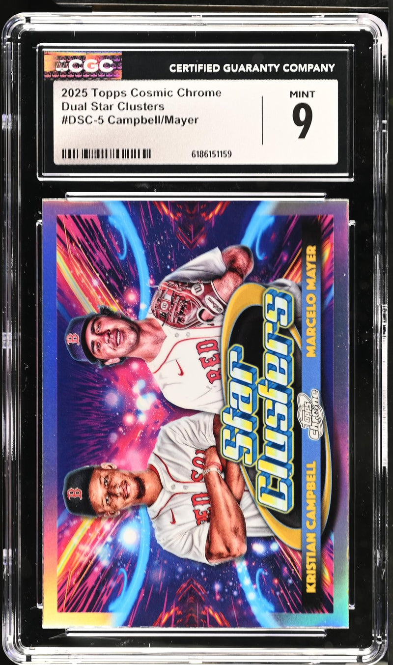 2025 Topps Cosmic Chrome Dual Star Clusters Kristian Campbell Marcelo Mayer #DSC-5 CGC 9