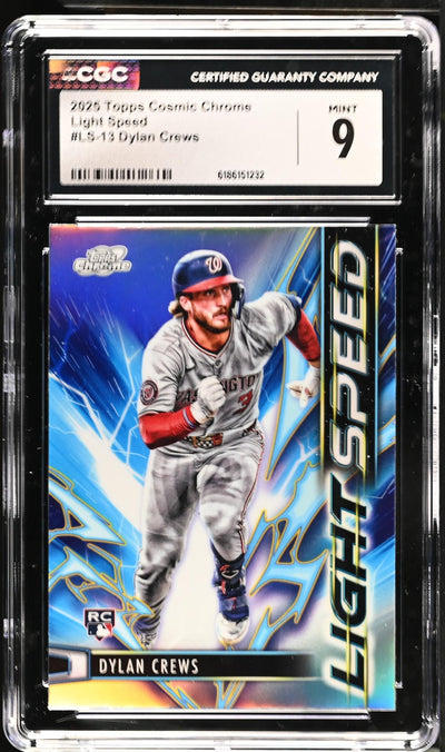 2025 Topps Cosmic Chrome Light Speed Dylan Crews #LS-13 Rookie CGC 9