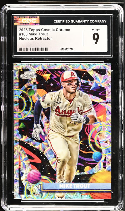 2025 Topps Cosmic Chrome Mike Trout #188 Nucleus Refractor CGC 9