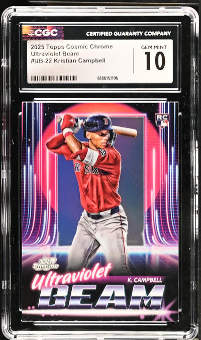 2025 Topps Cosmic Chrome Kristian Campbell #UB-22 Rookie Ultraviolet Beam CGC 10