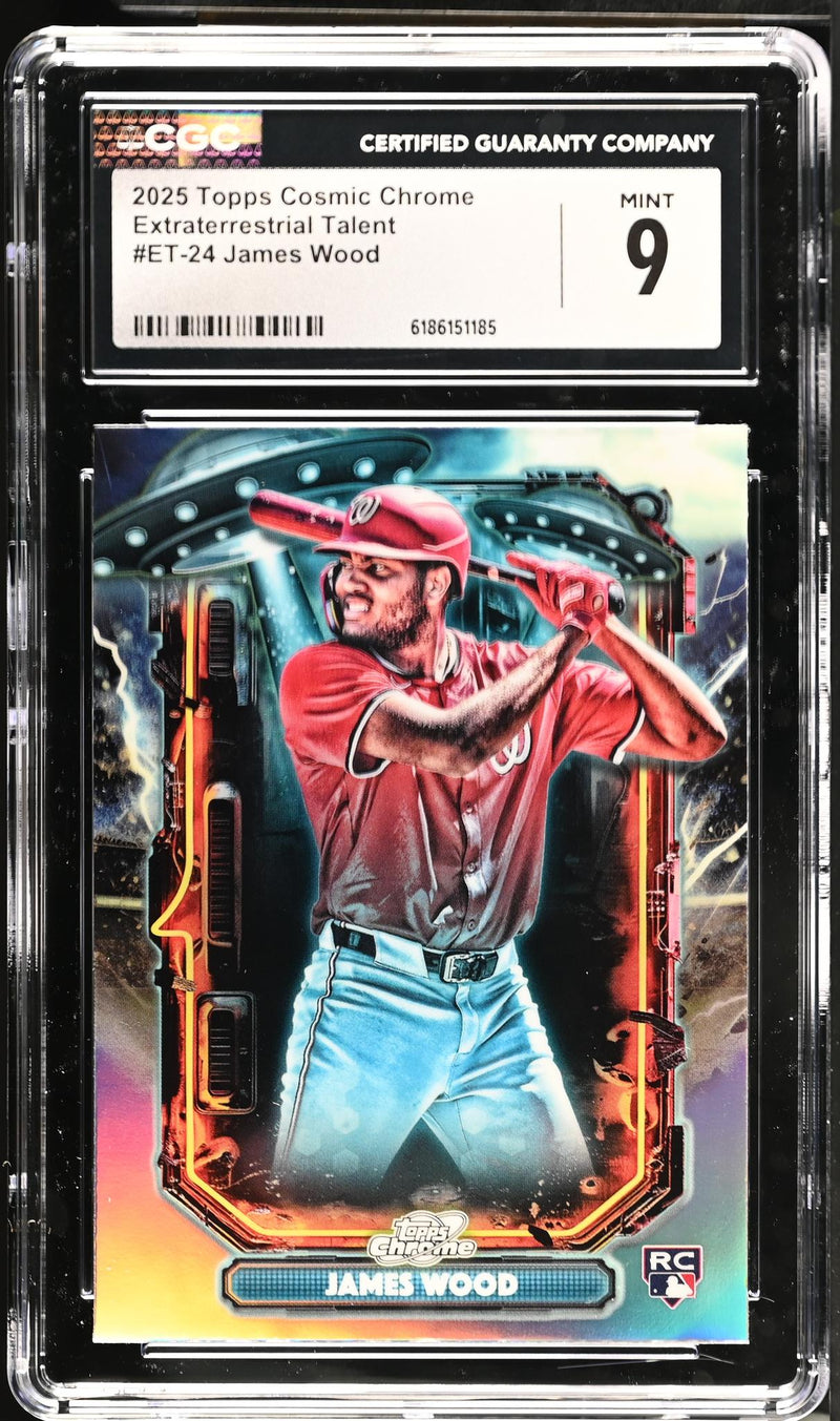 2025 Topps Cosmic Chrome James Wood #ET-24 Rookie CGC 9