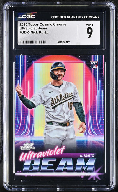 2025 Topps Cosmic Chrome Ultraviolet Beam Nick Kurtz #UB-5 Rookie CGC 9
