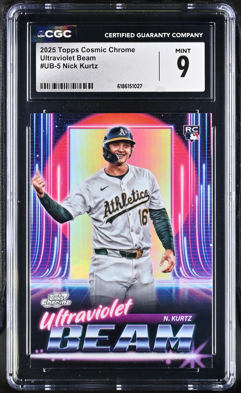2025 Topps Cosmic Chrome Ultraviolet Beam Nick Kurtz #UB-5 Rookie CGC 9