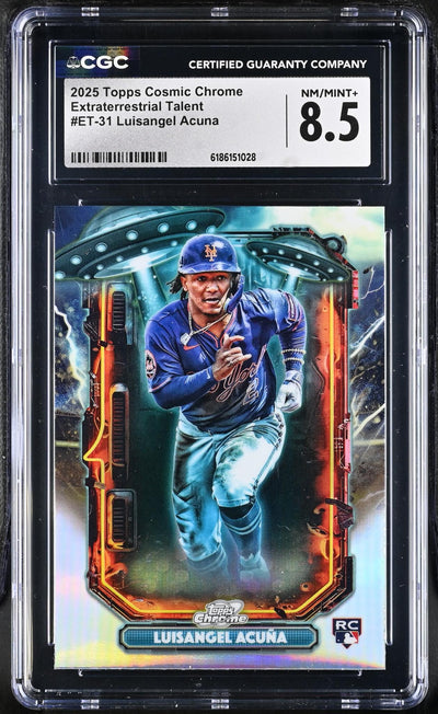 2025 Topps Cosmic Chrome Extraterrestrial Talent Luisangel Acuna RC CGC 8.5