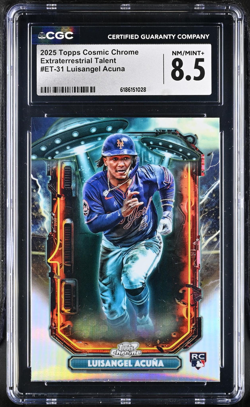 2025 Topps Cosmic Chrome Extraterrestrial Talent Luisangel Acuna RC CGC 8.5