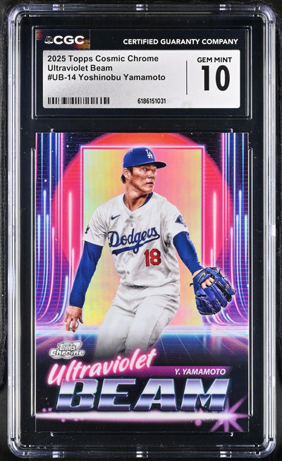 2025 Topps Cosmic Chrome Yoshinobu Yamamoto UB-14 Rookie CGC 10