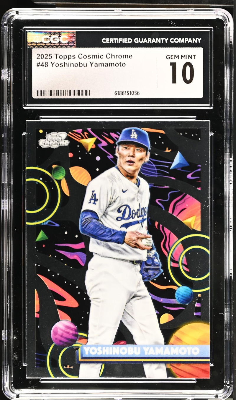 2025 Topps Chrome Cosmic Chrome Yoshinobu Yamamoto #48 CGC 10