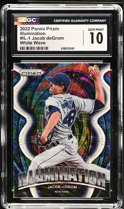 2022 Panini Prizm Illumination Jacob deGrom White Wave #IL-1 CGC 10