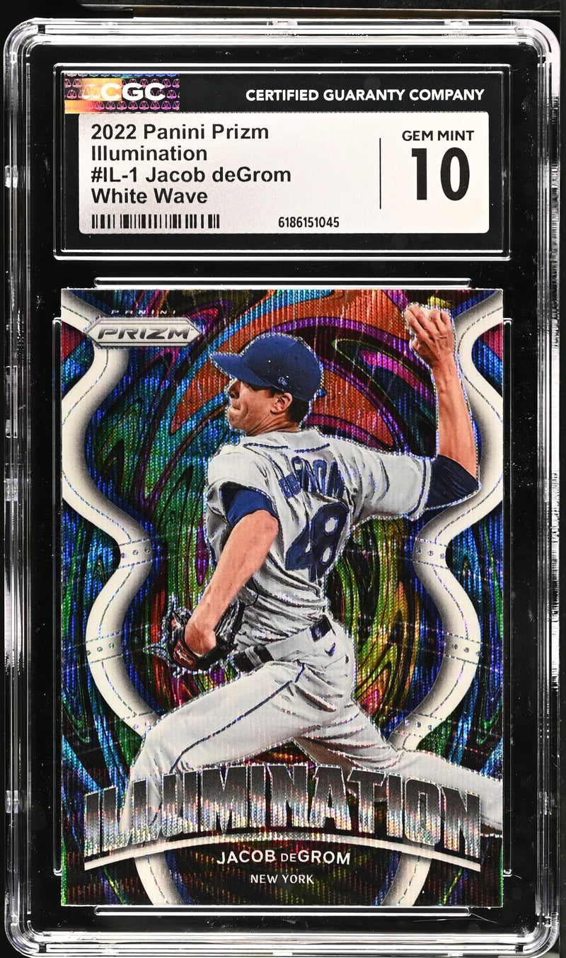 2022 Panini Prizm Illumination Jacob deGrom White Wave #IL-1 CGC 10