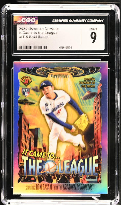 2025 Bowman Chrome It Came to the League Roki Sasaki #IT-5 Rookie CGC 9