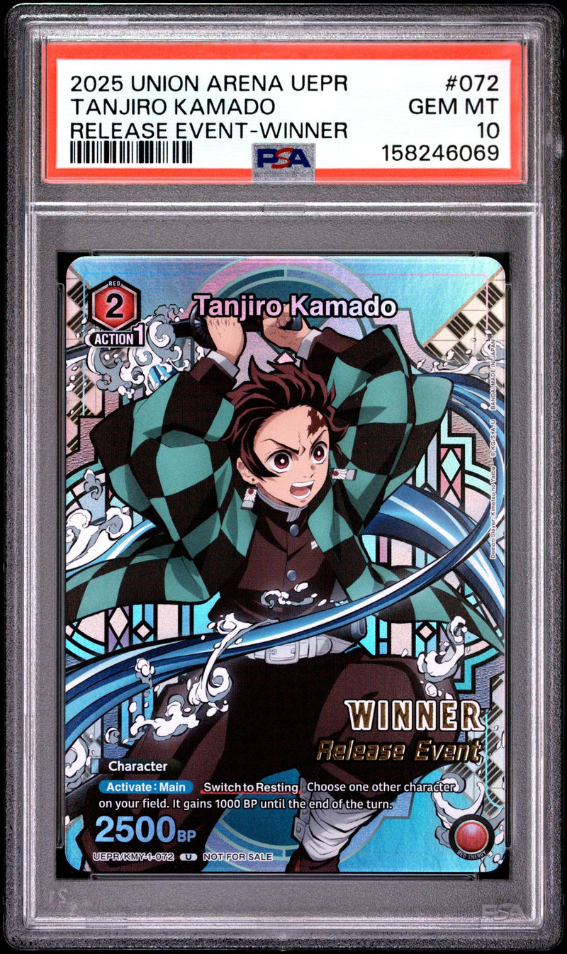 2025 Union Arena TCG Demon Slayer Kimetsu No Yaiba Release Event Tanjiro Kamado #UEPRKMY1072 PSA 10