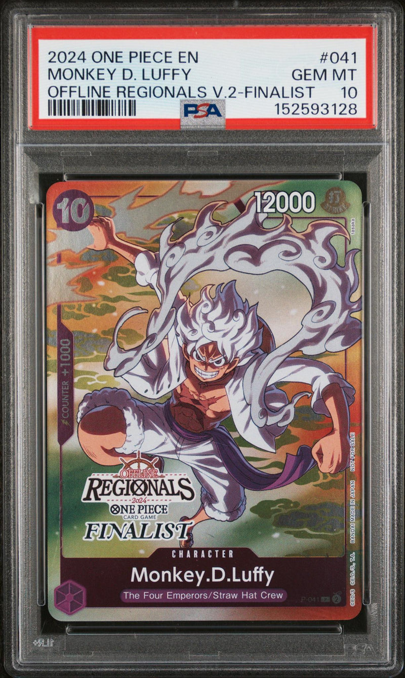 2024 One Piece Promo Offline Regional Finalist Volume 2 Monkey D. Luffy #P-041 PSA 10