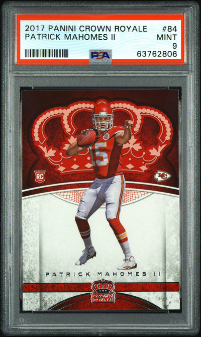 2017 Panini Crown Royale Patrick Mahomes II #84 PSA 9