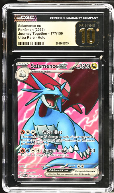 Pokémon Journey Together Salamence ex #177/159 Ultra Rare Holo CGC Pristine 10