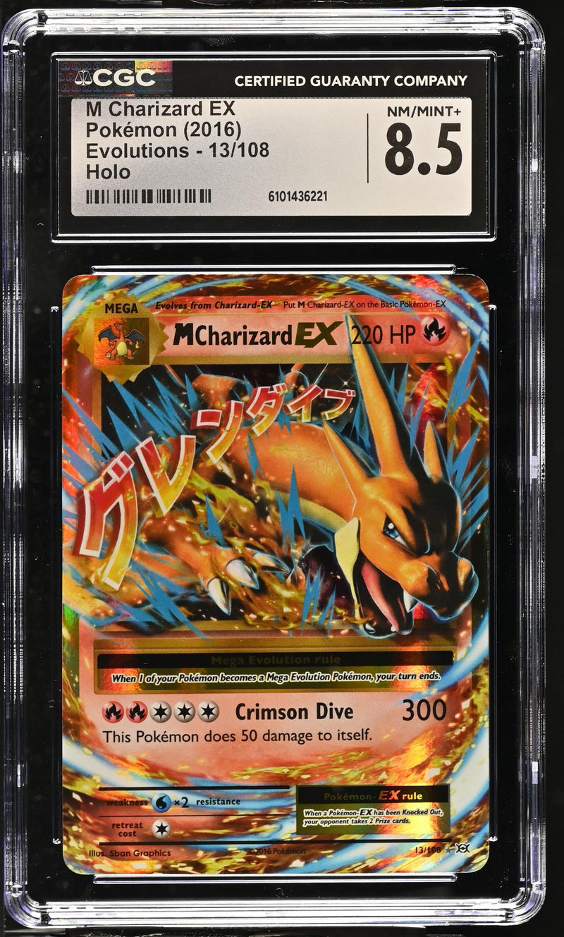 Pokémon Evolutions M Charizard EX #13/108 Holo CGC 8.5