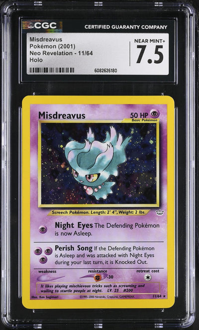 Pokémon Neo Revelation Misdreavus #11/64 Holo CGC 7.5