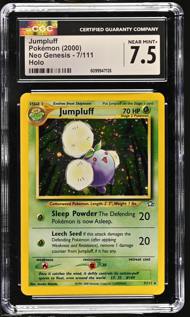 Pokémon Neo Genesis Jumpluff #7/111 Holo CGC 7.5