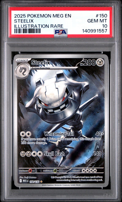 2025 Pokemon Mega Evolution Illustration Rare Steelix #150 PSA 10