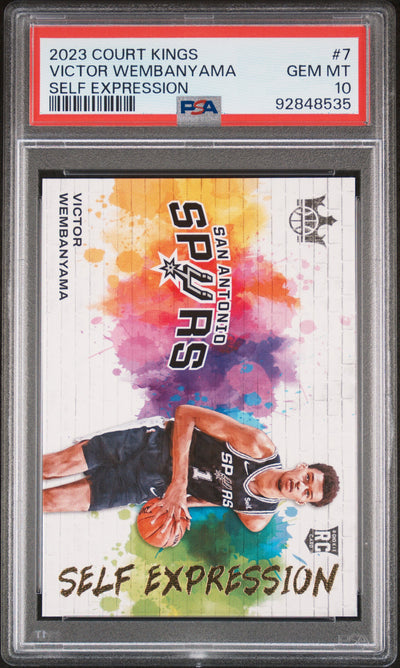 2023 Panini Court Kings Self Expression Victor Wembanyama #7 PSA 10