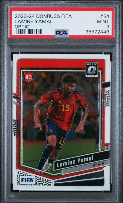 2023 Panini Donruss Fifa Optic Lamine Yamal #54 PSA 9