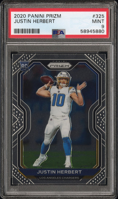 2020 Panini Prizm Justin Herbert #325 PSA 9