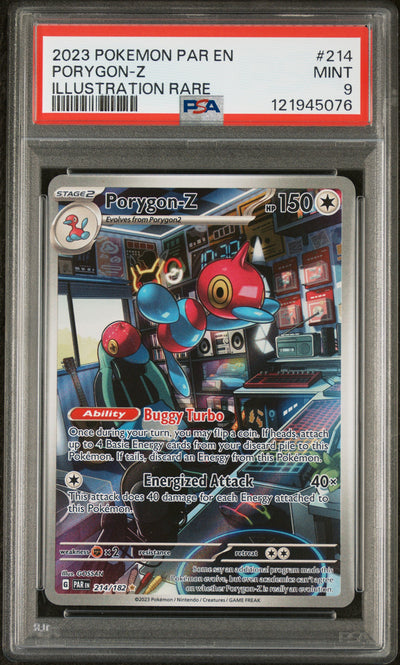 2023 Pokemon Paradox Rift Illustration Rare Porygon Z #214 PSA 9