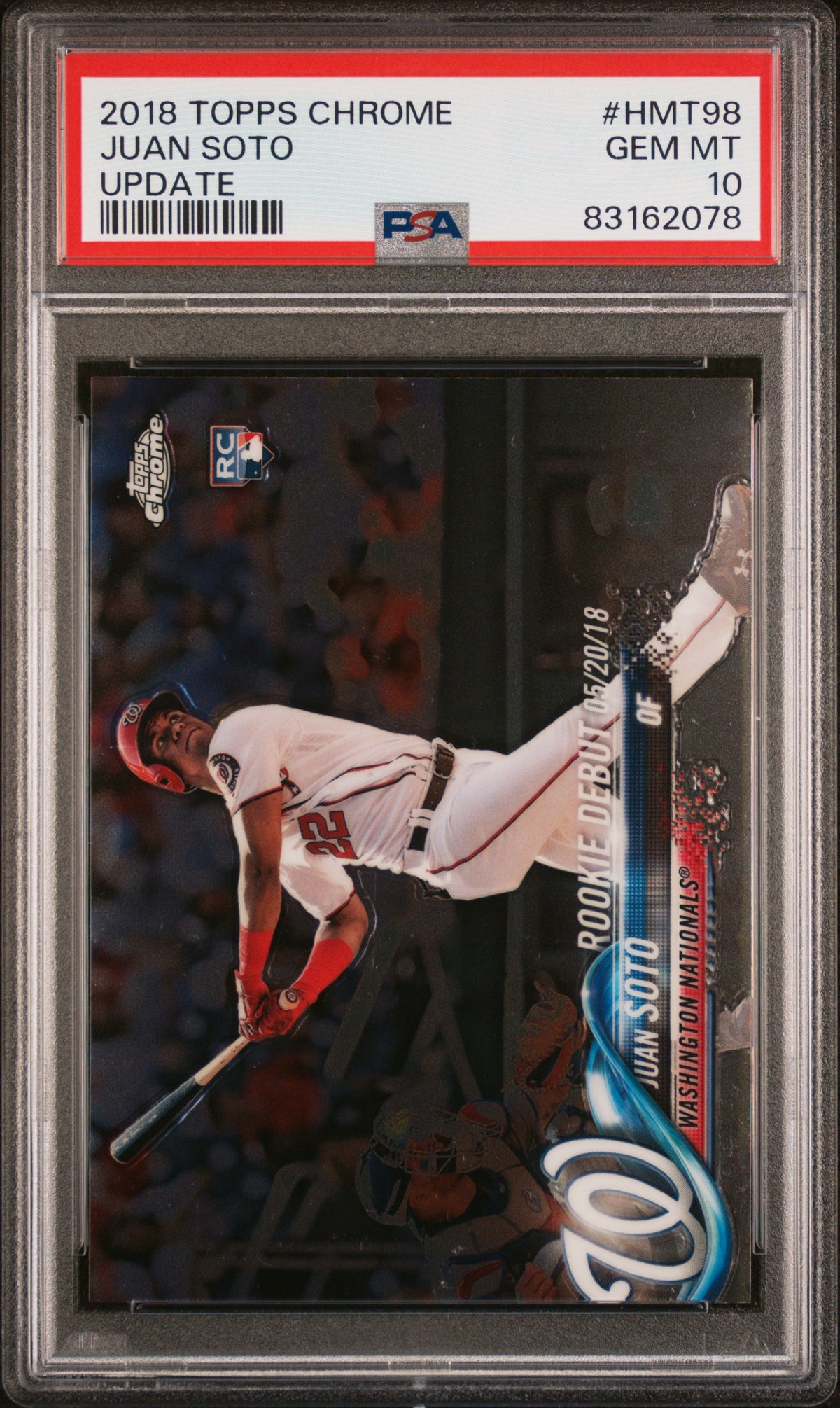 2018 Topps Chrome Update Juan Soto #HMT98 PSA 10 83162078