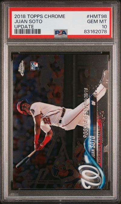 2018 Topps Chrome Update Juan Soto #HMT98 PSA 10 83162078