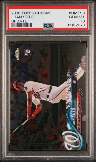 2018 Topps Chrome Update Juan Soto #HMT98 PSA 10