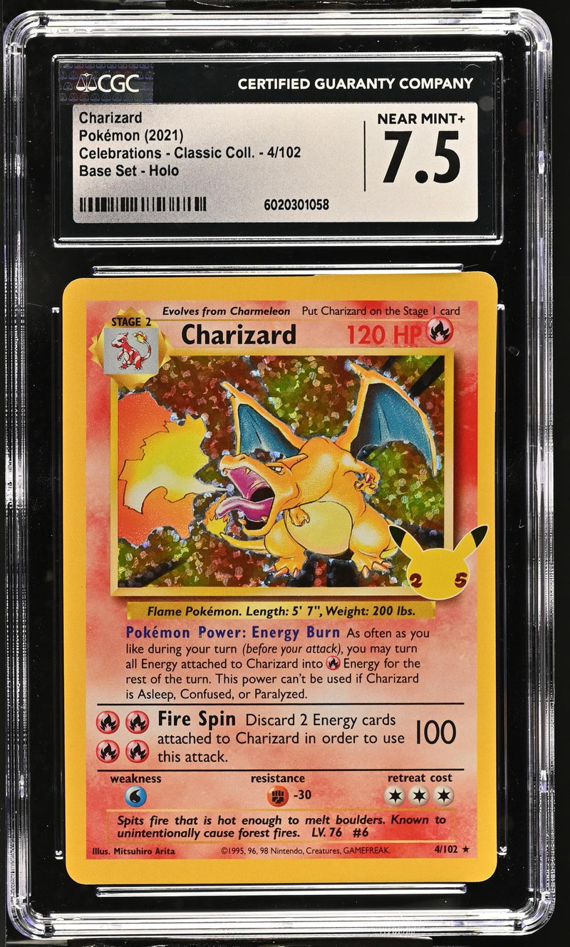Pokémon Celebrations Classic Collection Charizard #4/102 Holo CGC 7.5