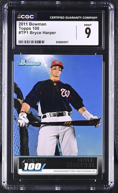 2011 Bowman Topps 100 Bryce Harper #TP1 CGC 9