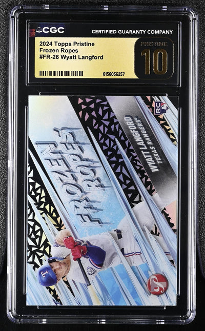 2024 Topps Pristine Wyatt Langford #FR-26 Rookie Frozen Ropes CGC Pristine 10