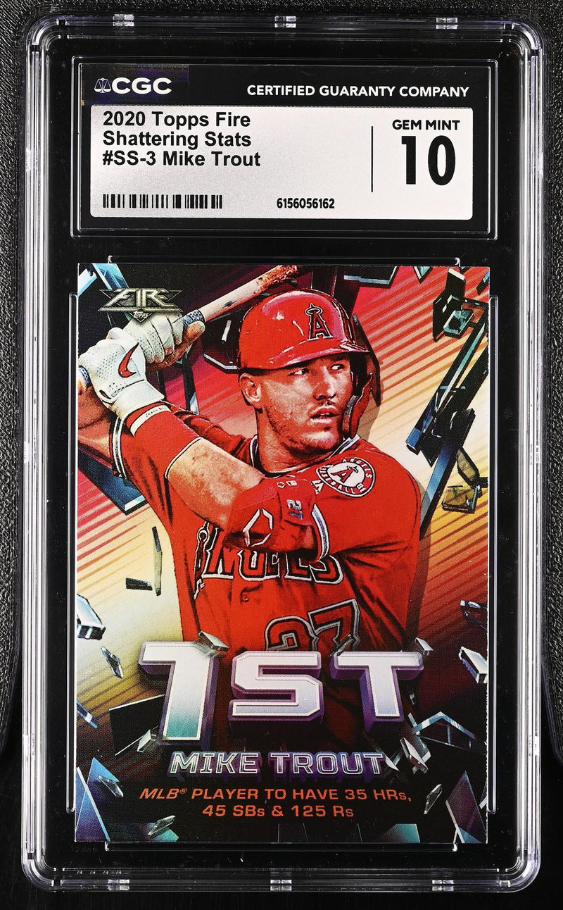 2020 Topps Fire Shattering Stats Mike Trout #SS-3 CGC 10