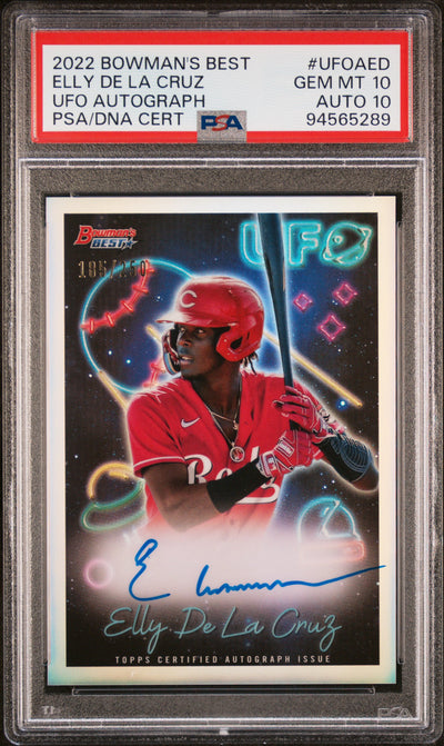 2022 Bowman's Best Ufo Autographs Elly De La Cruz #UFOAED /250 PSA 10