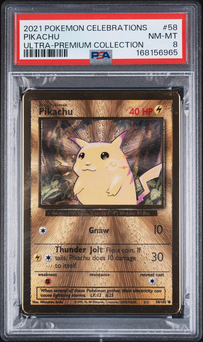 2021 Pokemon Celebrations Ultra Premium Collection Pikachu #58 PSA 8