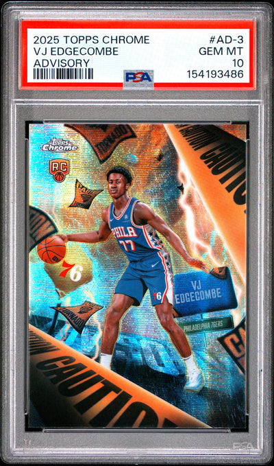 2025 Topps Chrome Vj Edgecombe #AD-3 PSA 10