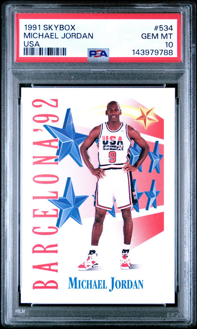 1991 Skybox Team USA Michael Jordan #534 PSA 10