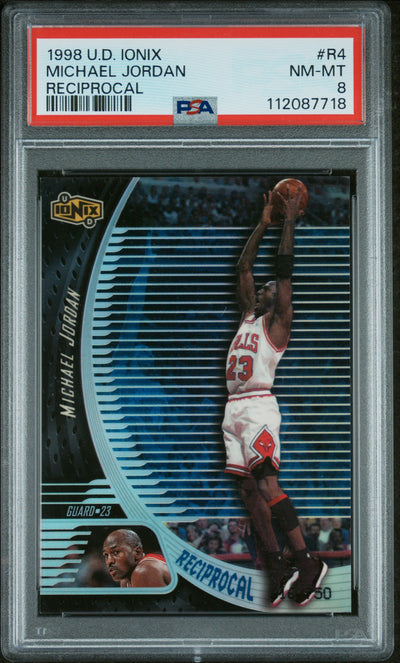 1998 Upper Deck Ionix Reciprocal Michael Jordan #R4 /750 /250 PSA 8