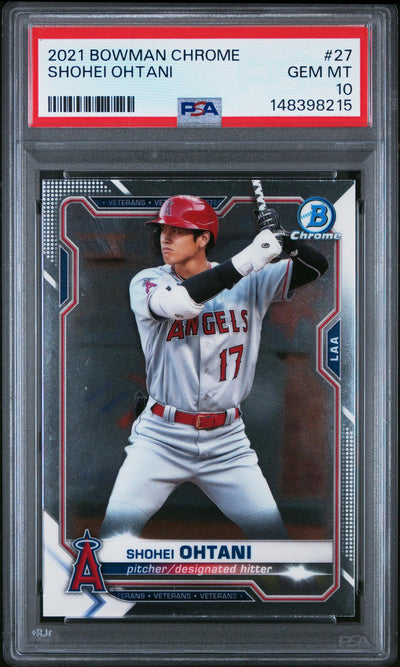 2021 Bowman Chrome Shohei Ohtani #27 PSA 10