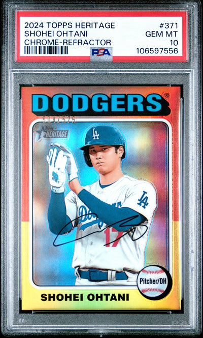 2024 Topps Heritage Chrome Refractor Shohei Ohtani #371 /575 PSA 10